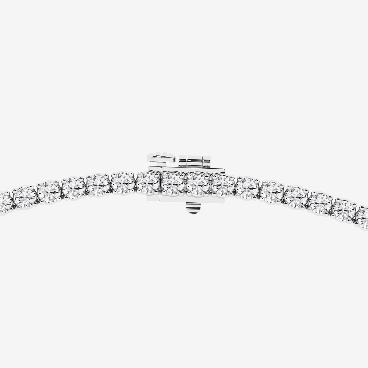 Additional Image 2 for  10 ctw Round Lab Grown Diamond Four Prong Graduated Tennis Necklace